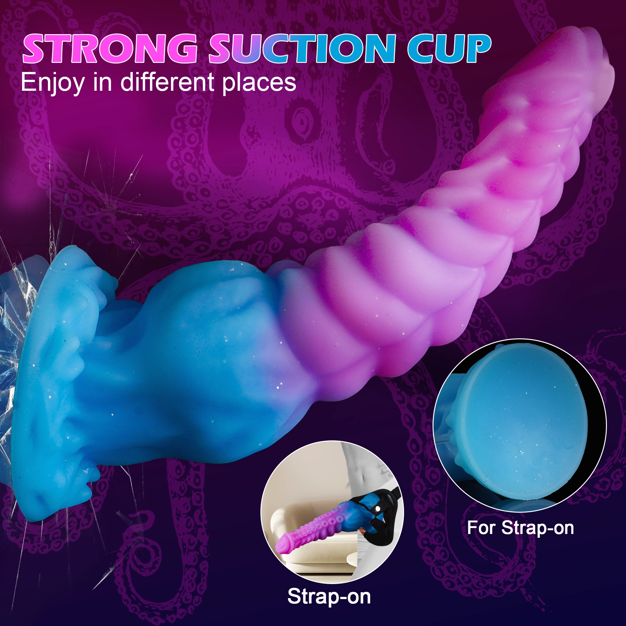 Akkoro 9.71 Squirting Tentacle Dildo With a Knot & Octopus Texture-Laphwing