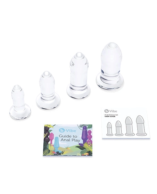 B-vibe Glass Anal Dilator 4 Pc Training Set