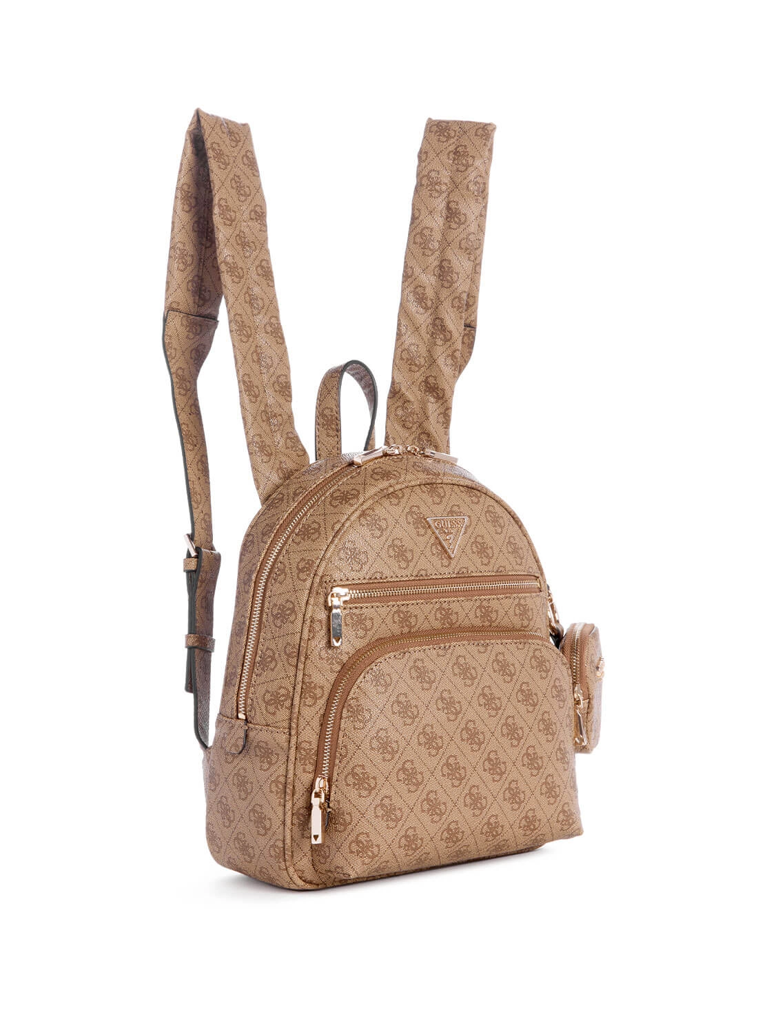 Beige Brown Logo Power Play Backpack