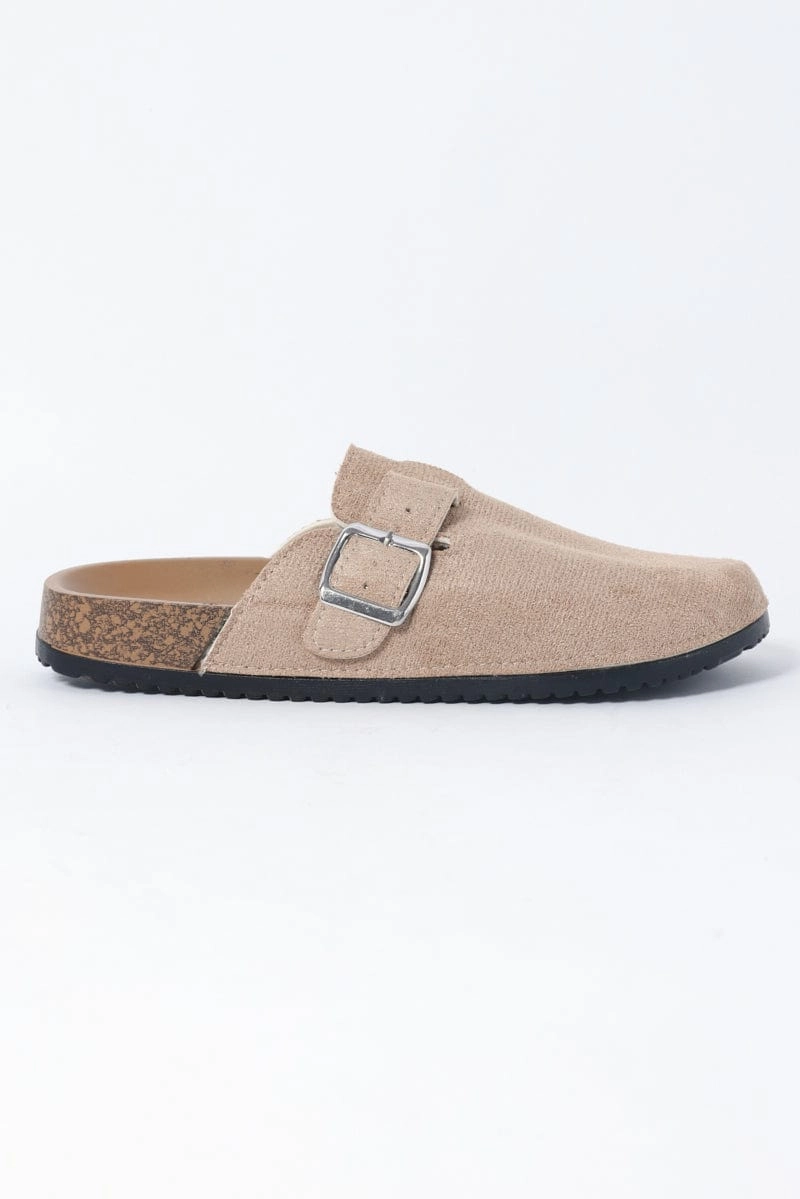 Beige Mule Clogs