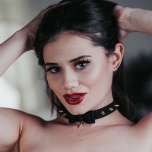 Black & Gold Spike Choker Day Collar