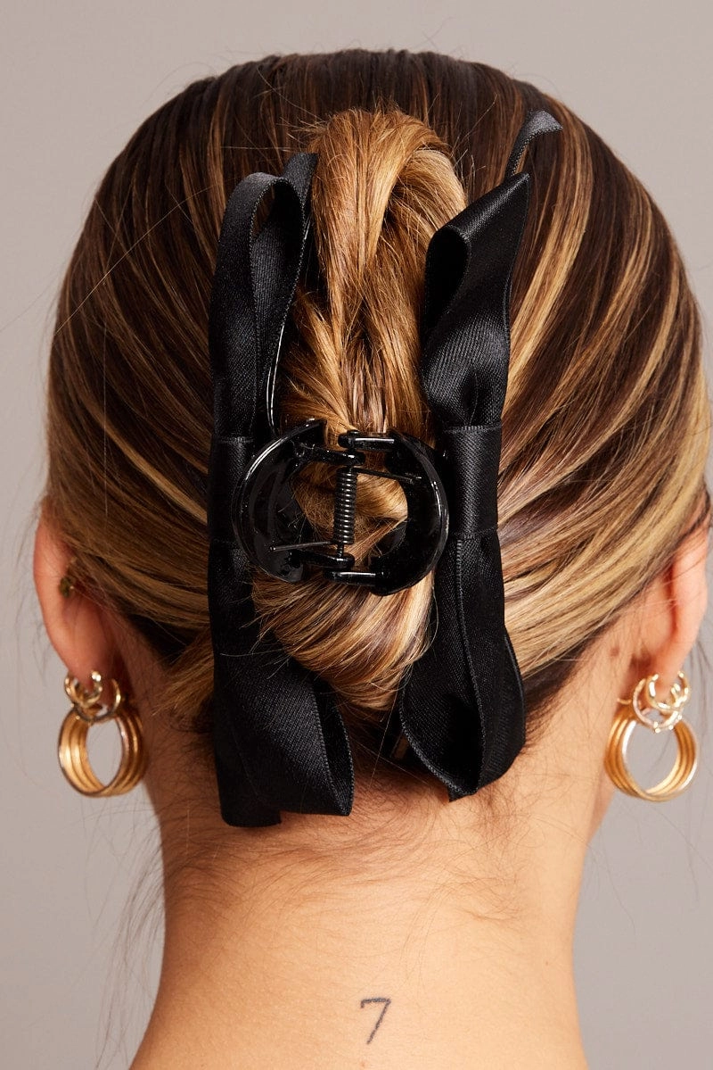Black Bow Claw Clip
