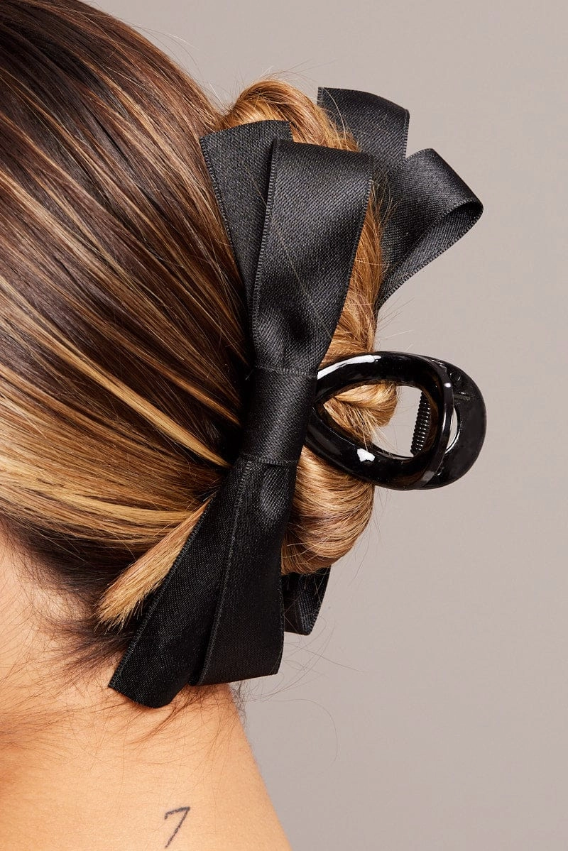 Black Bow Claw Clip