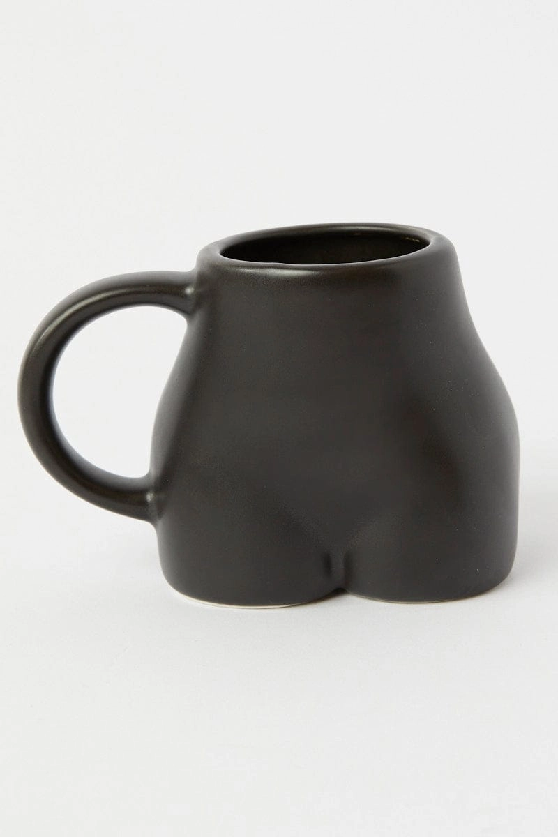 Black Ceramic Booty Mug