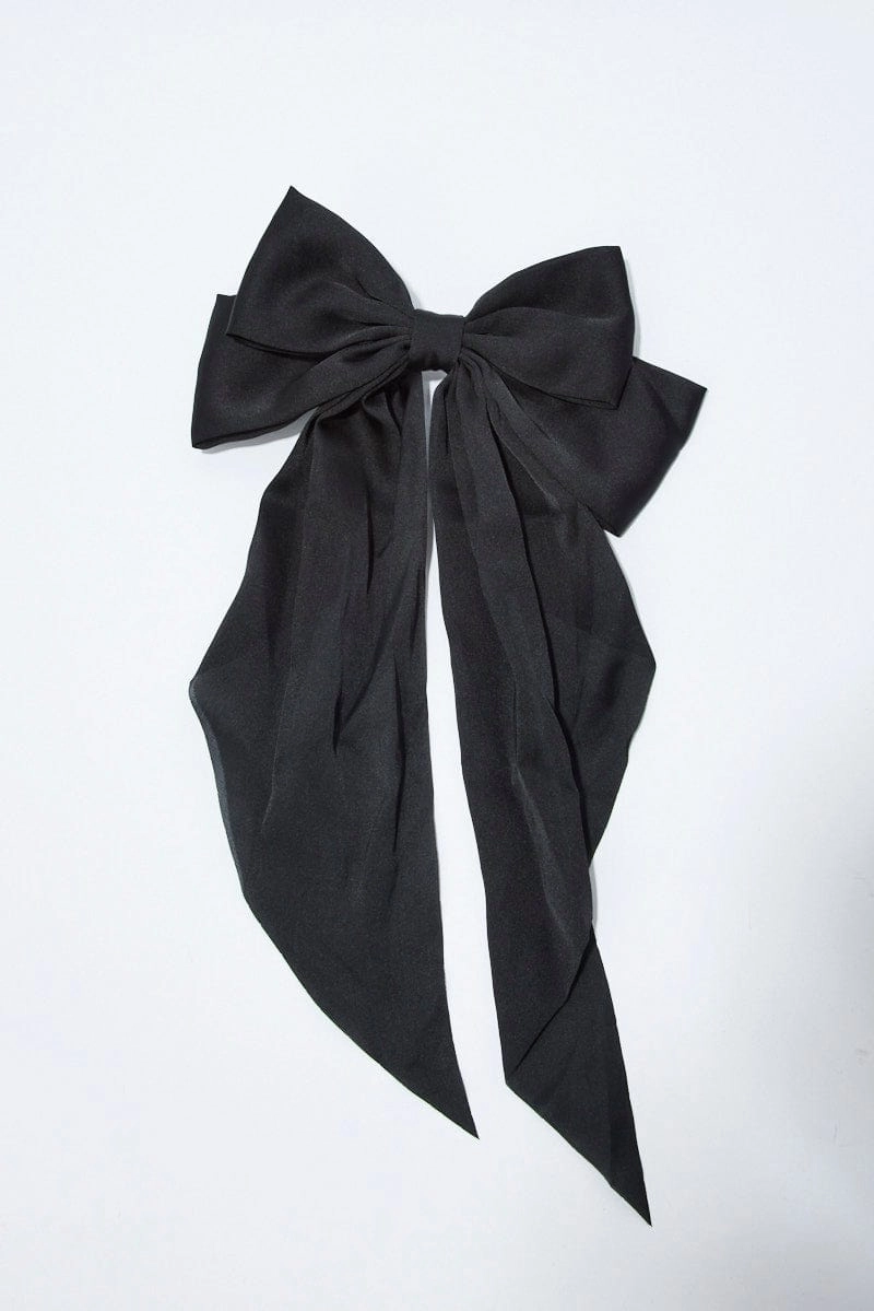 Black Large Bow Hair Clip