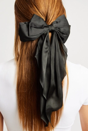 Black Large Bow Hair Clip