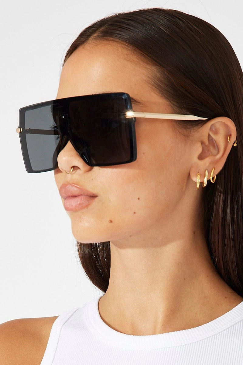 Black Visor Sunglasses