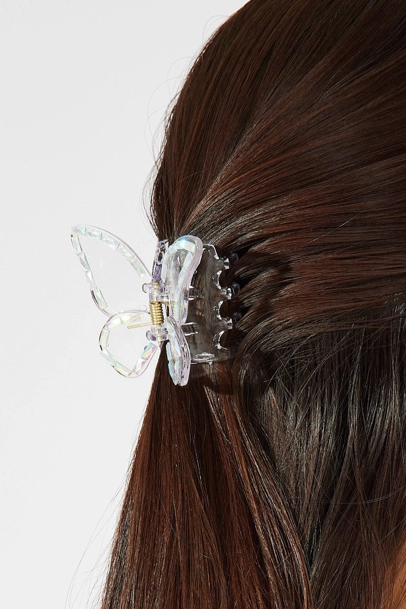 Blue Butterfly Claw Clip