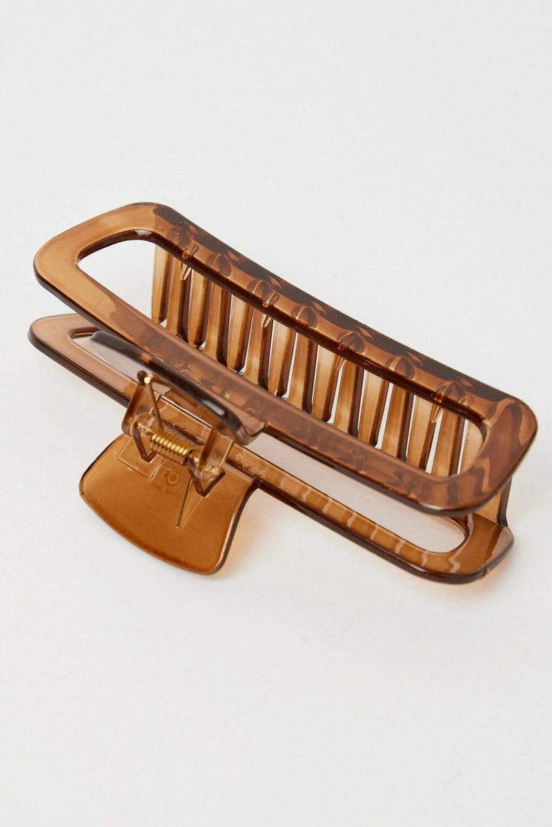 Brown Large Hair Claw Clip
