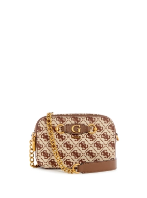 Brown Logo Izzy Crossbody Camera Bag