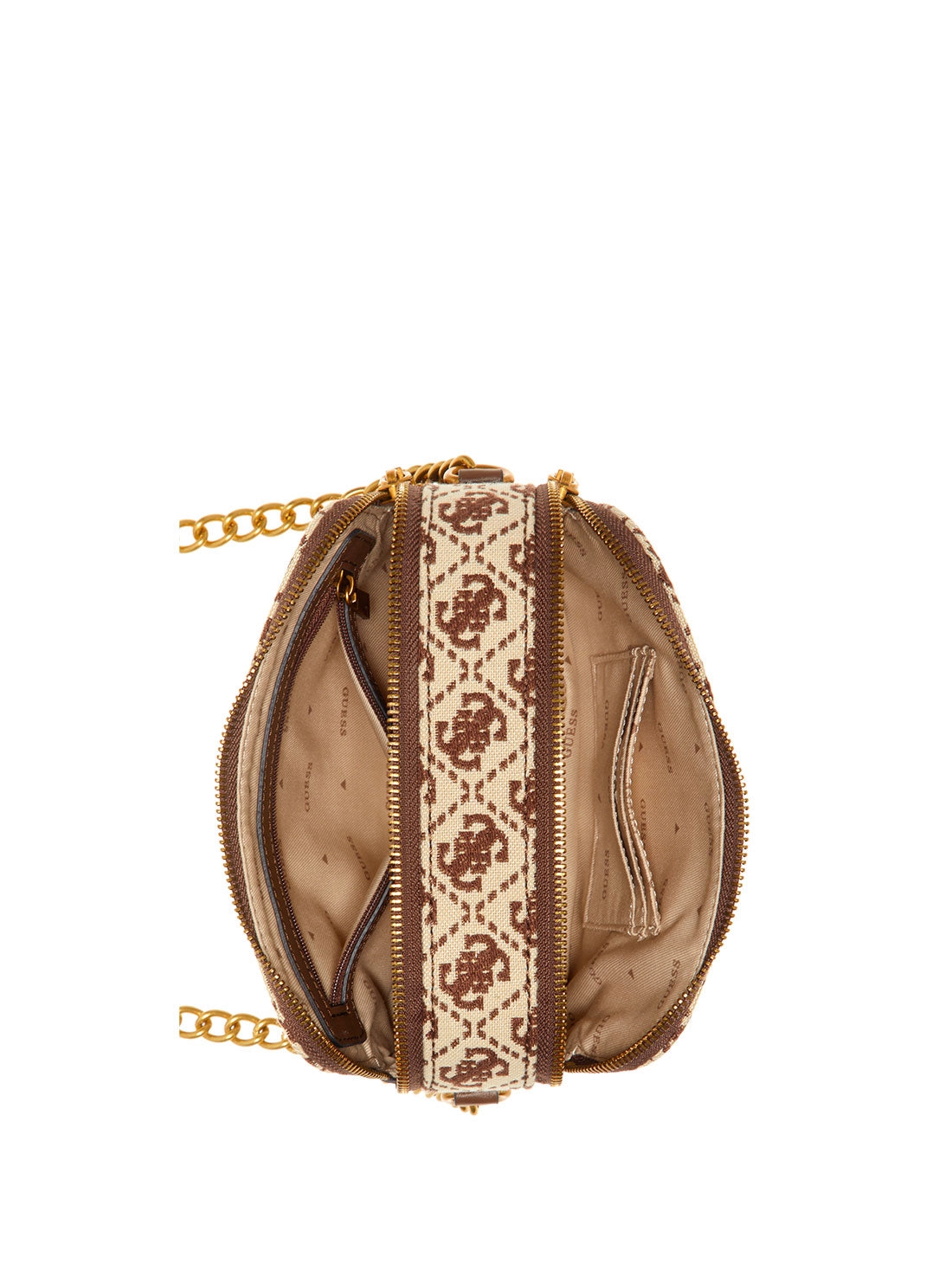 Brown Logo Izzy Crossbody Camera Bag