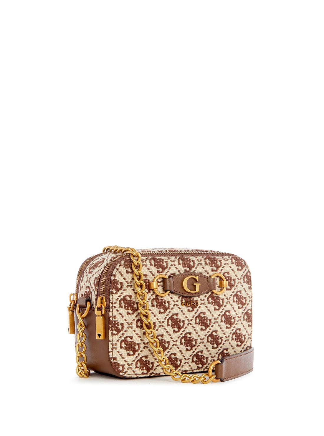 Brown Logo Izzy Crossbody Camera Bag