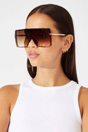Brown Visor Sunglasses