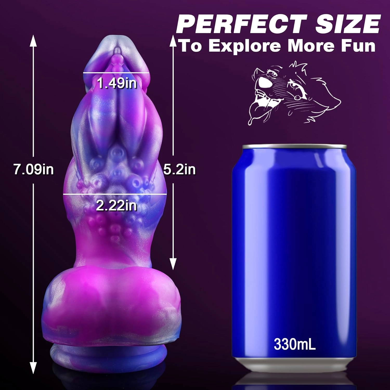 Dean 7.09 Monster Knot Dildo-Laphwing