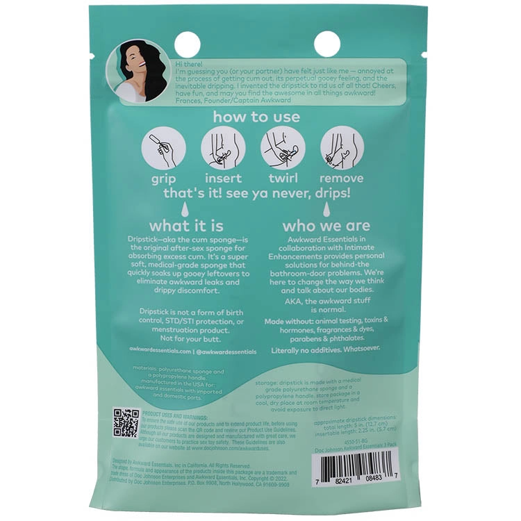 Doc Johnson Awkward Essentials Dripsticks 3pk