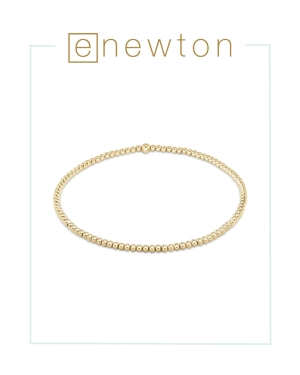 E Newton Classic Gold 2mm Bead Bracelet