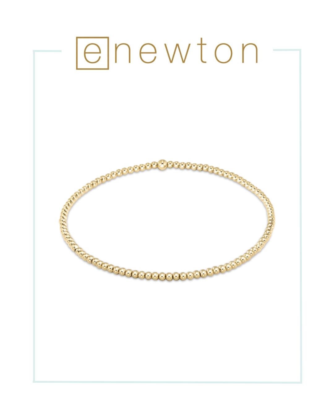 E Newton Classic Gold 2mm Bead Bracelet