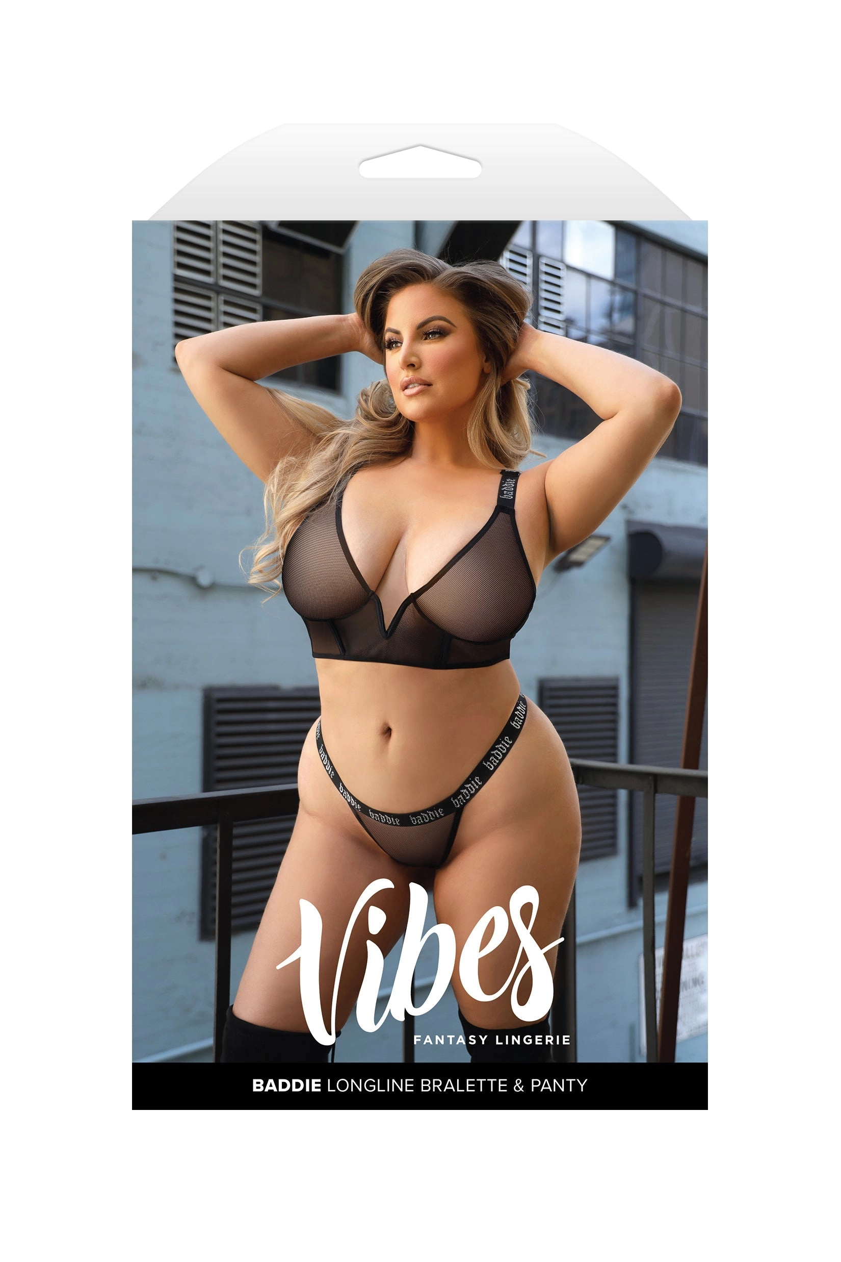 Fantasy Vibes Queen Baddie Longline Bralette & Panty Bra Set
