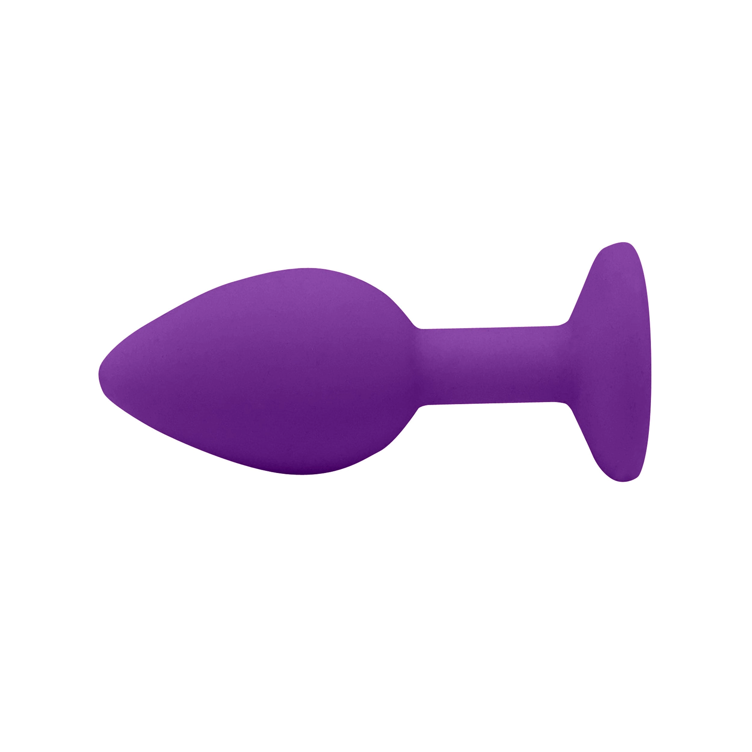 Fetish Pleasure Play Small Purple Silicone Pink Jewel Butt Plug