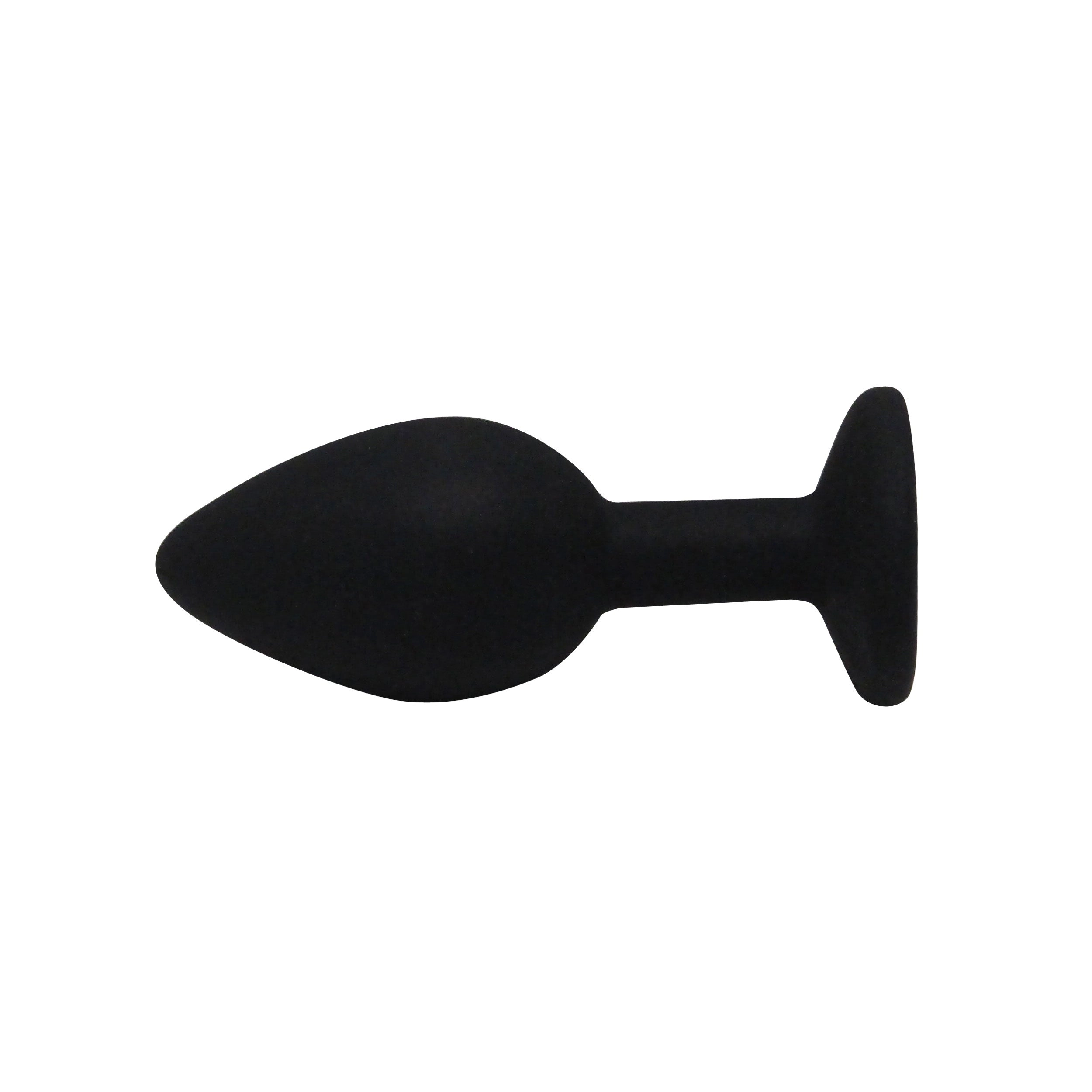 Fetish Pleasure Play Small Silicone Black Jewel Butt Plug