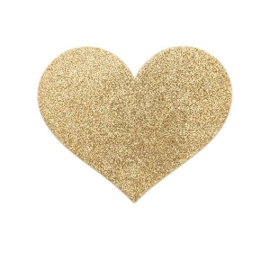 Gold Heart Glittery Metallic Pasties