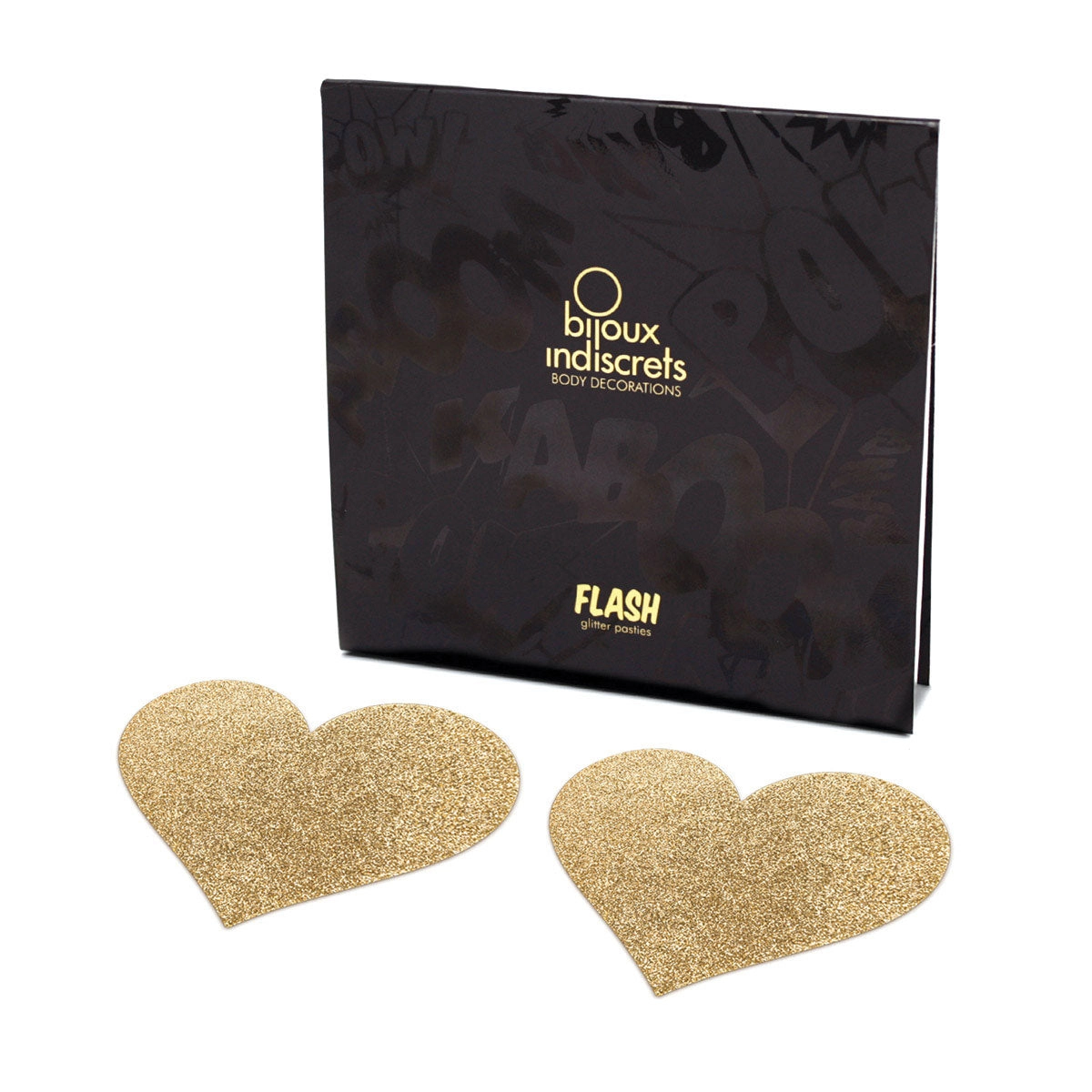 Gold Heart Glittery Metallic Pasties