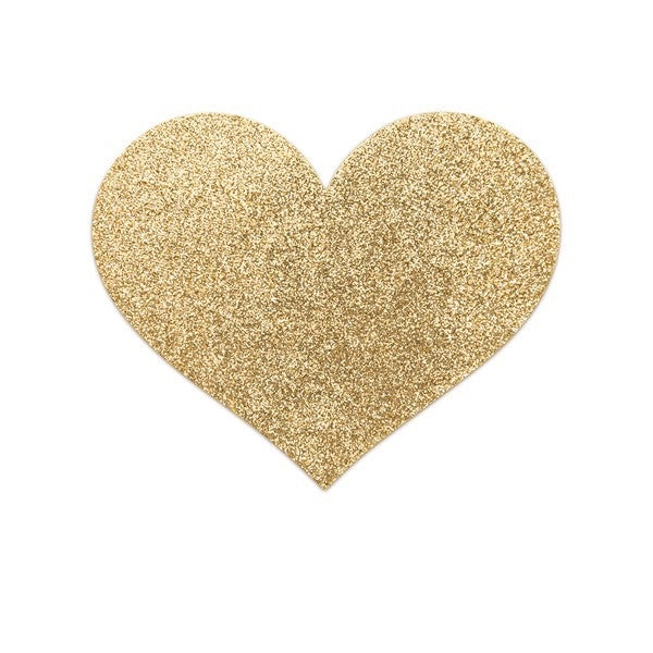 Gold Heart Glittery Metallic Pasties