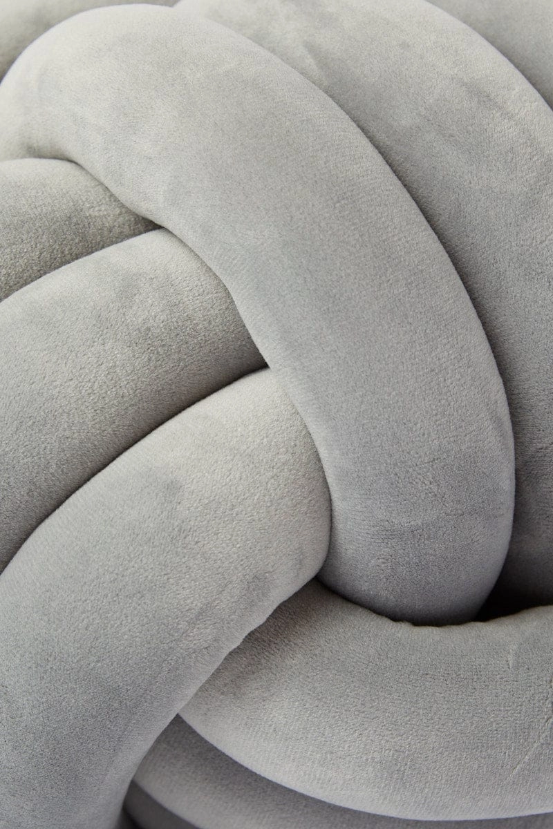 Grey Knot Cushion