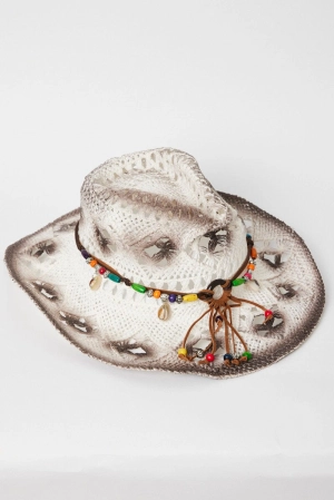 Grey Straw Cowboy Hat