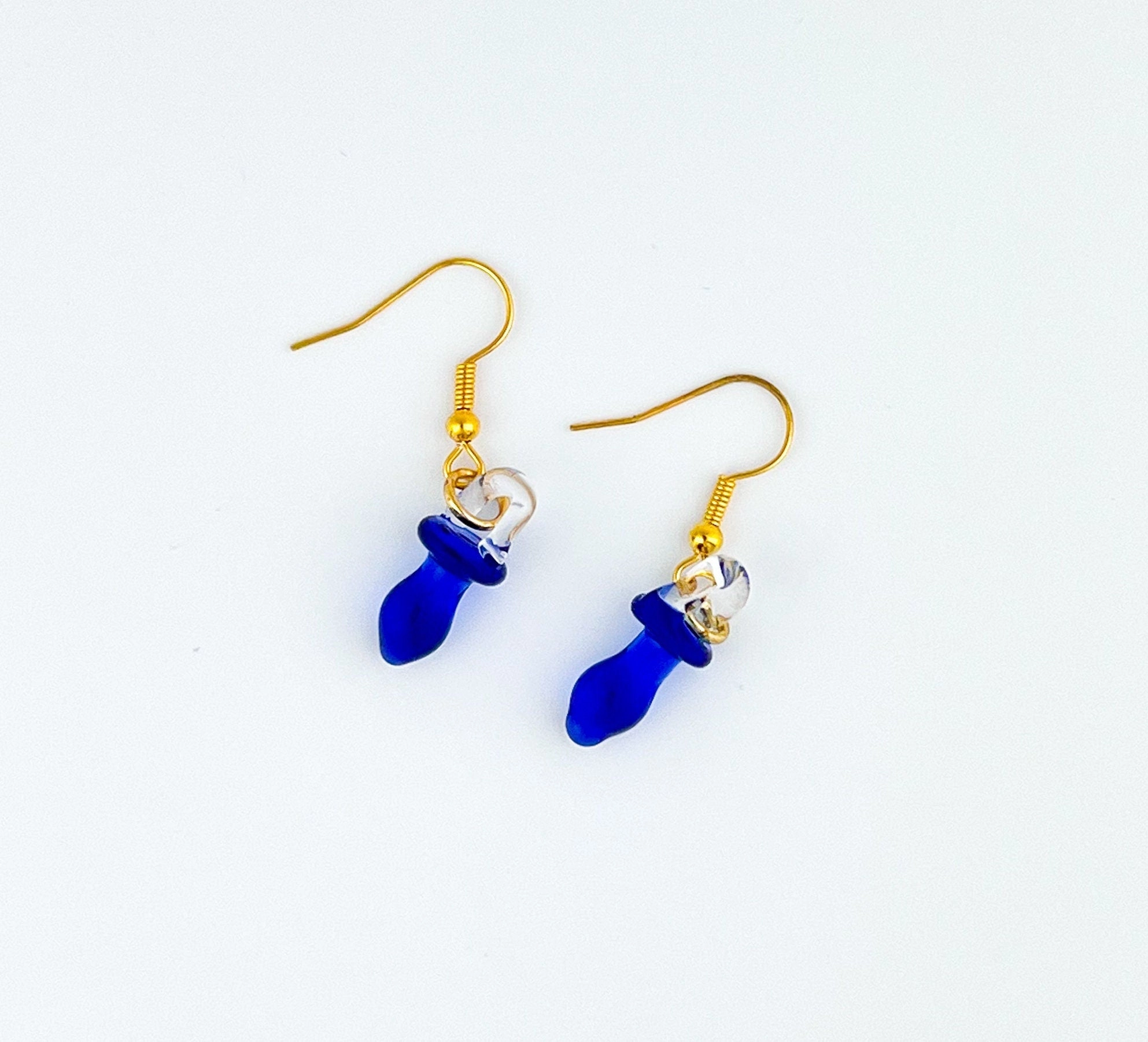 Hand Sculpted Glass Plug Earrings