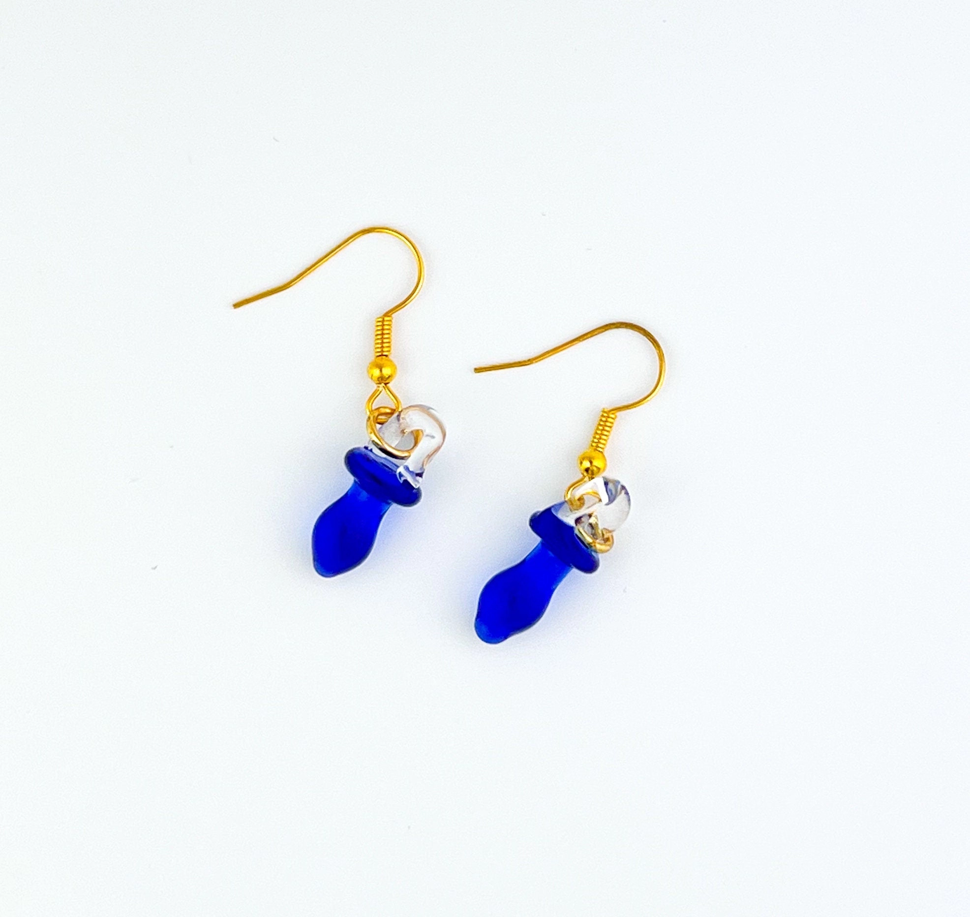 Hand Sculpted Glass Plug Earrings