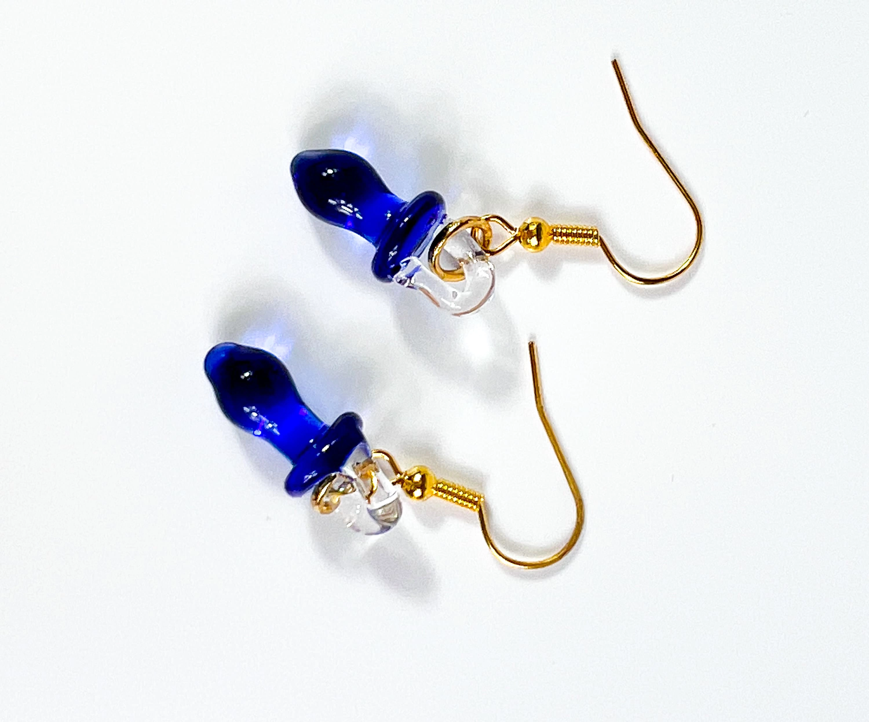 Hand Sculpted Glass Plug Earrings