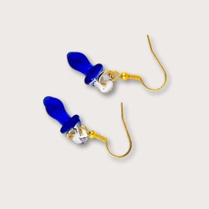 Hand Sculpted Glass Plug Earrings