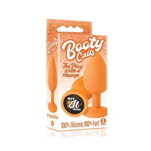 Icon Brands - The 9's, Booty Calls, Silicone Butt Plug, Orange, Hit It Hard