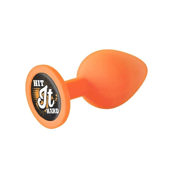 Icon Brands - The 9's, Booty Calls, Silicone Butt Plug, Orange, Hit It Hard
