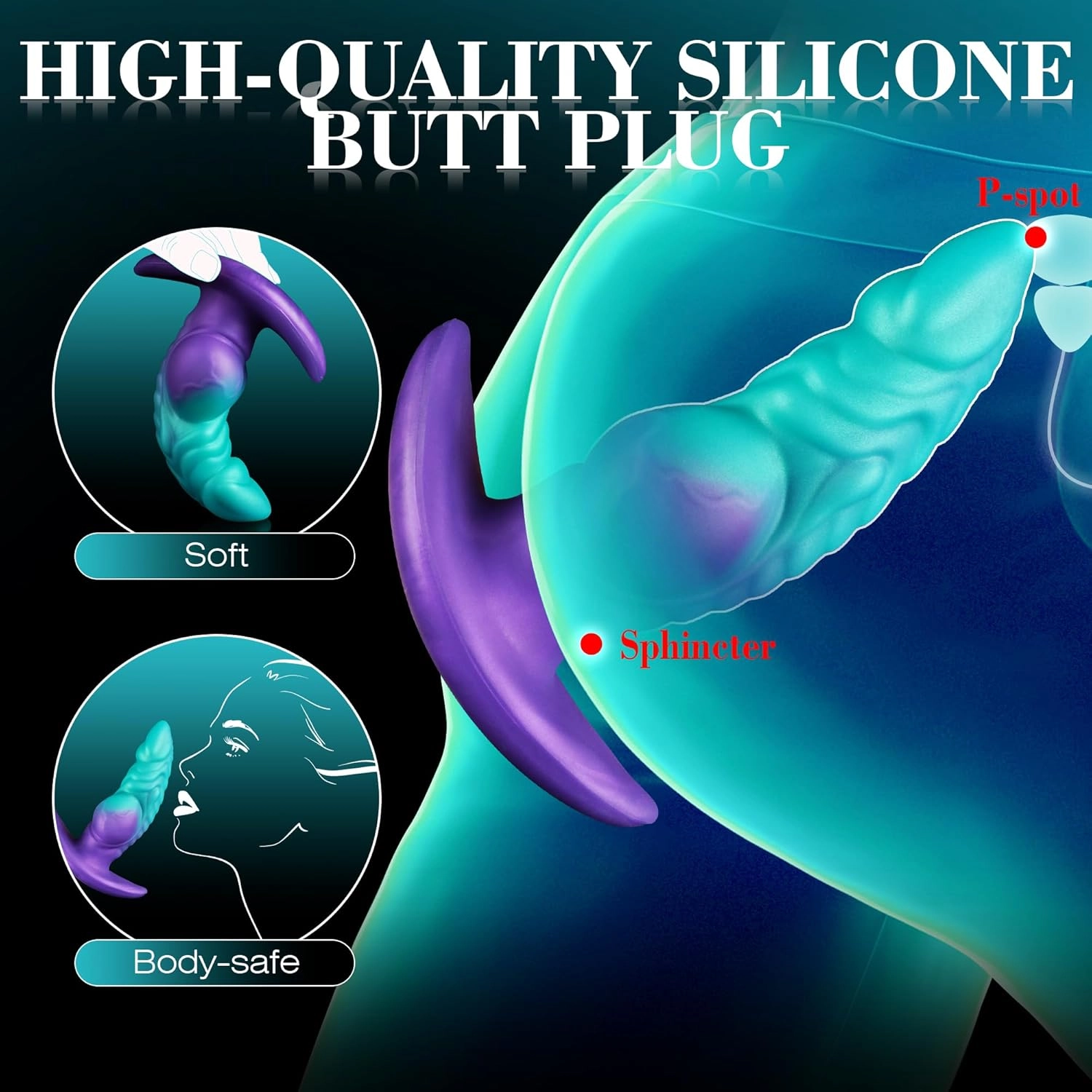 Megalodon 6.3 Large Butt Plug with Knot for Anal Training - Laphwing