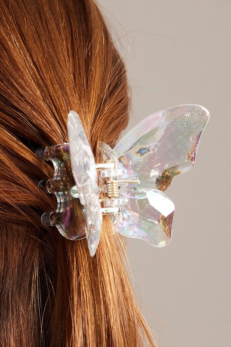 Metallic Butterfly Claw Clip
