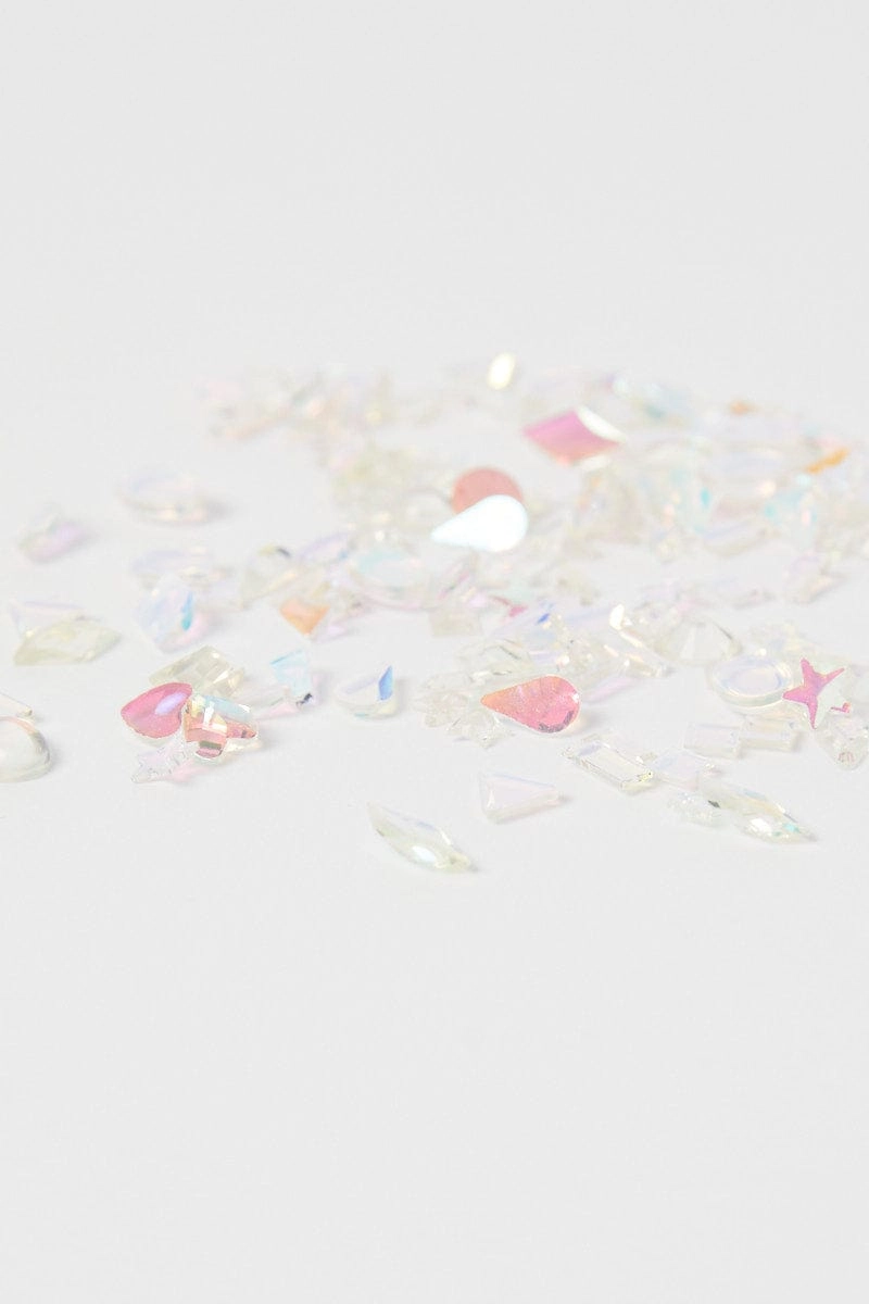 Metallic Mix Shape Nail Crystal