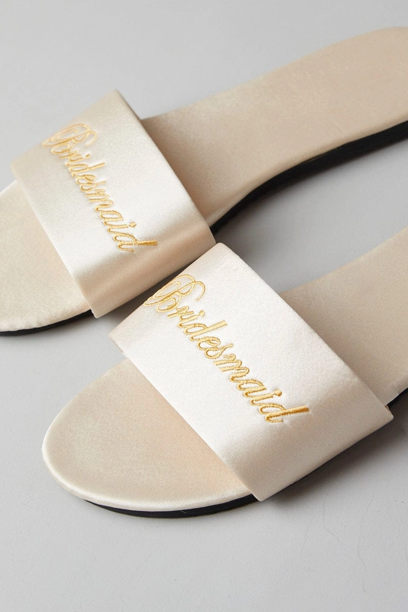 Nude Bridesmaid Slippers