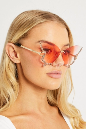 Pink Butterfly Sunglasses