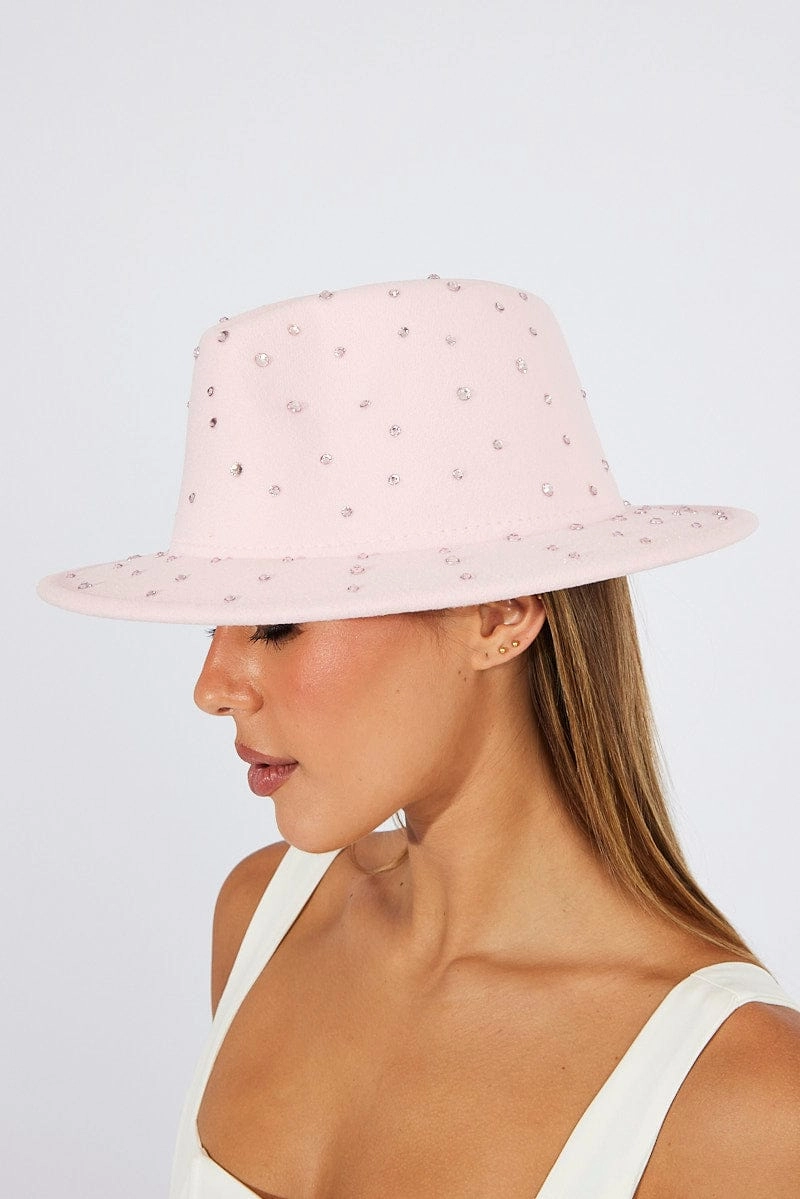 Pink Fedora Hat