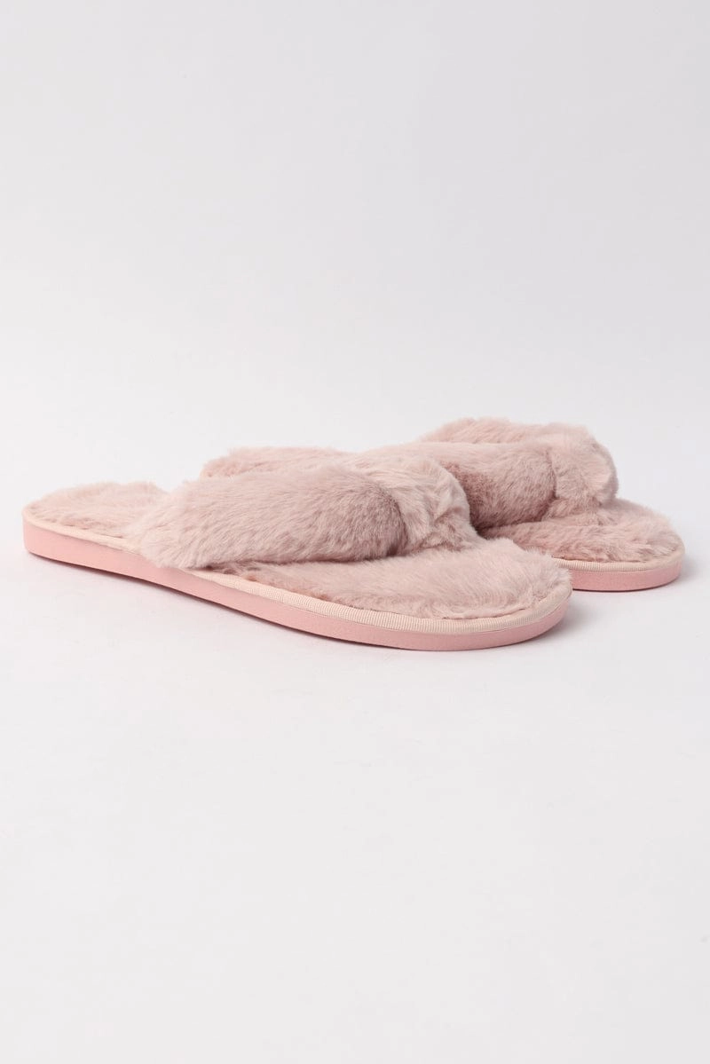 Pink Fluffy Slippers