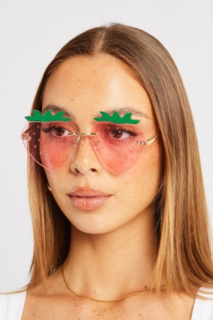 Pink Strawberry Sunglasses