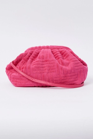 Pink Toweling Detail Crossbody Bag