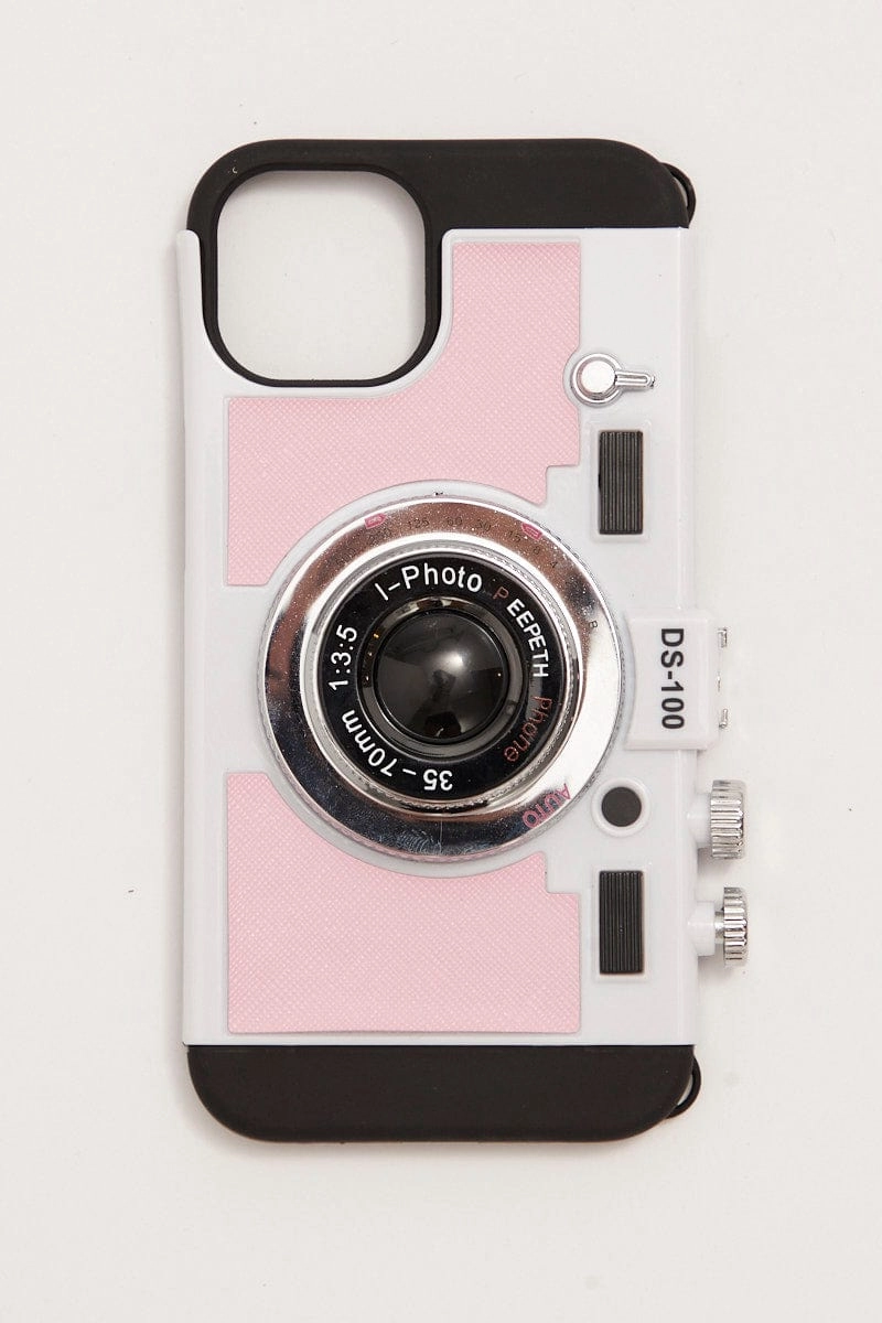 Pink Vintage Camera Design Phone Case For Iphone 14