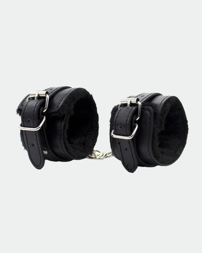 Plush Wrist Brace Leather Handcuffs