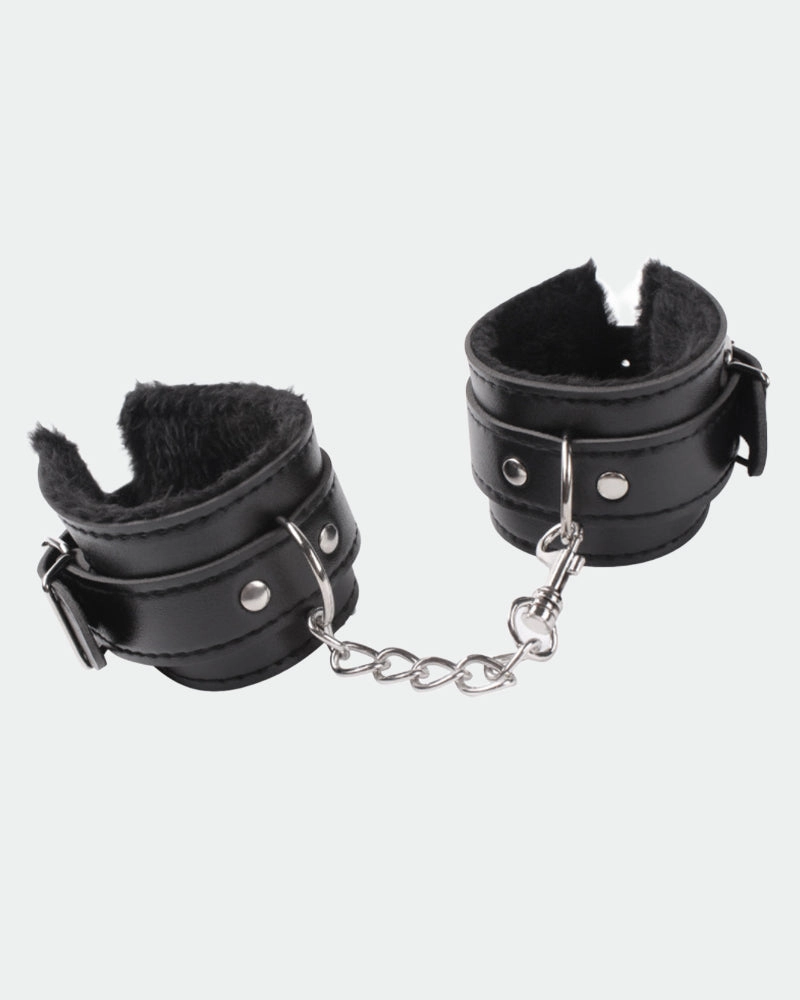 Plush Wrist Brace Leather Handcuffs