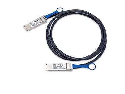 PNY NVIDIA Compatible - InfiniBand cable - QSFP28 to QSFP28 - 10 ft - passive - black PCP1600-E003E26
