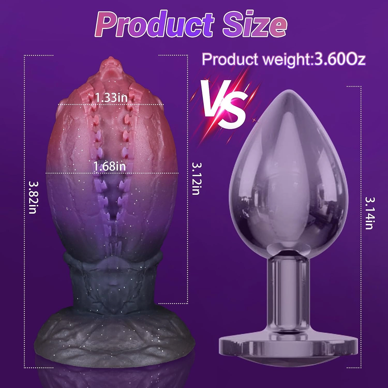 Rafflesia Butt Plug Monster Anal Toys With Zipper-Alike Teeth - Laphwing