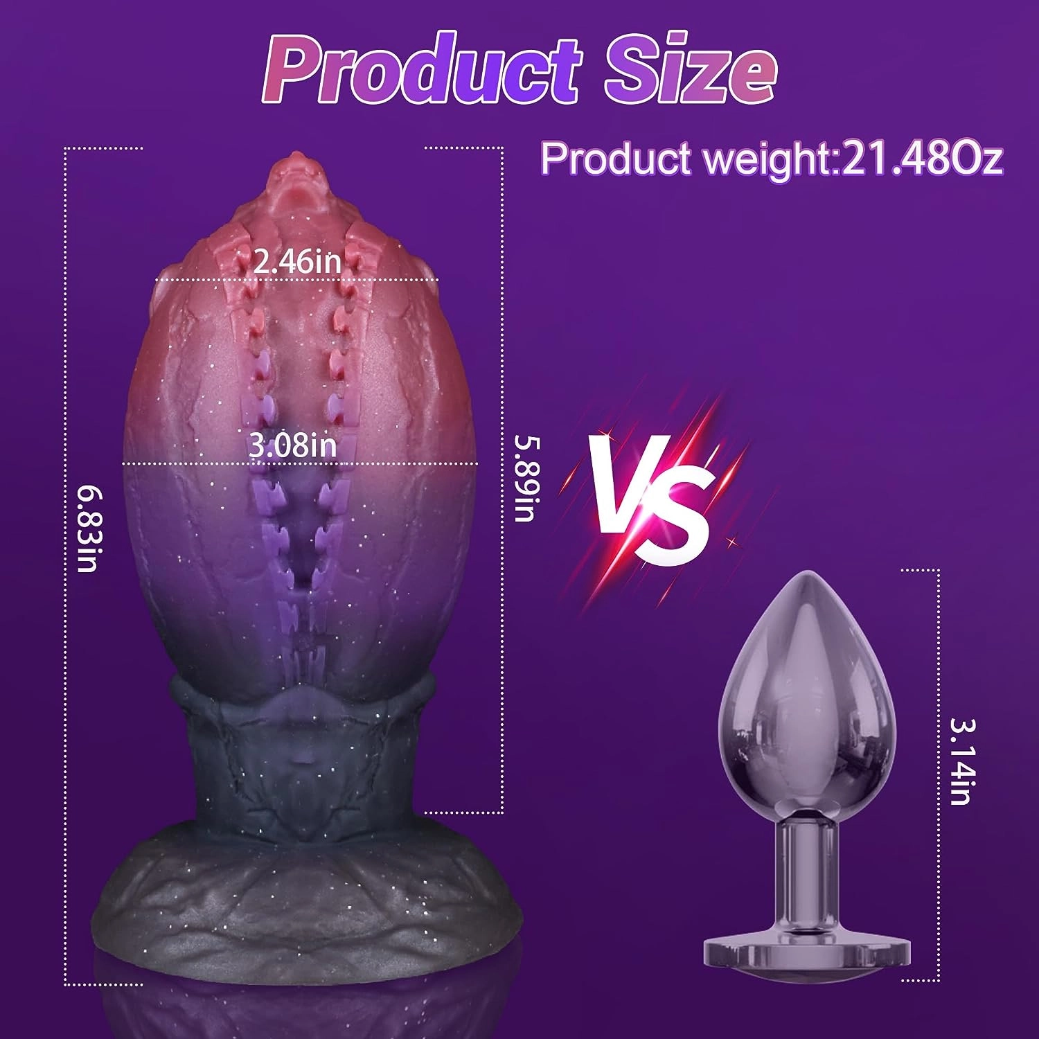 Rafflesia Butt Plug Monster Anal Toys With Zipper-Alike Teeth - Laphwing